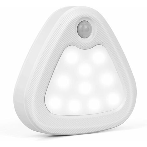Veilleuse LED Automatique, Lampe LED detecteur de mouvement, avec Bande Magnétique Adhésive pour Chambres, Escaliers, Couloir (Battery not includes), lumière blanche (1/5)