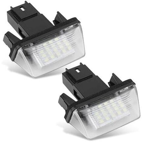 Feux de plaque d'immatriculation de voiture, 2 pièces LED feux de plaque d'immatriculation de voiture gauche et droite pour bandes lumineuses LED C3 2002-2009 (1/5)
