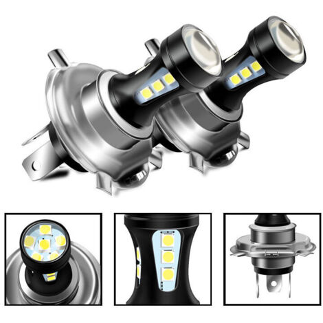 Lot de 2 H7 Ampoule Led Feux Anti Brouillard DC 12V 950lm Pur Blanc 6000K Ampoules LED feux de jour pour Replacer Halogène H7,7447mm (1/5)