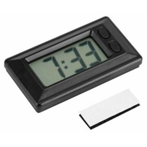 Portable Horloge LCD Numérique Table De Voiture Tableau de Bord Bureau Électronique Horloge Date Temps Calendrier Affichage Tableau de Bord avec Adhésif Pad,Écran rétroéclairé (1/5)