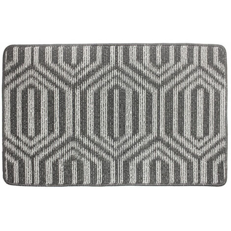 Color&Geometry Tapis de Porte Antidérapant, 48 x 78 cm Paillasson Doux Lavable en Machine Tapis d'entrée pour intérieur, extérieur, Salon, Cour, Porte arrière Avant - Gris (1/5)