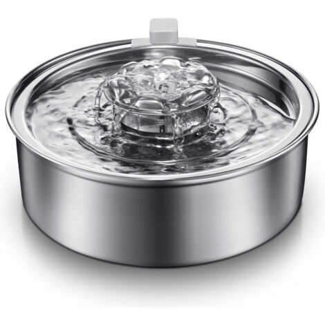 Fontaine a Eau Chat 2 L, Abreuvoir pour Fontaine à Eau pour Chats en Acier Inoxydable (1/5)