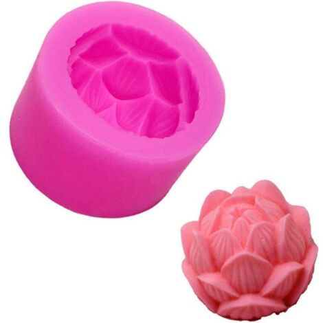 Moule Bougies 3D Silicone Moules en Silicone Savon Fait Maison Moule Bougie Bricolage Mold pour la Fabrication de Bougies Savon de Artisanat décoration de fête (hors bougies)