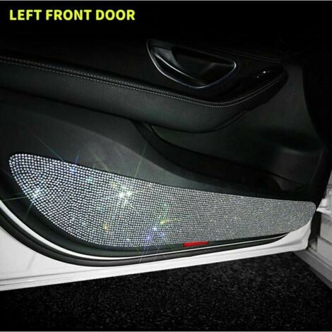 Lot De 4 Autocollants Protection Anti-Rayures Fibre Carbone Pour Seuil De Portière Fiat TIPO Bleu