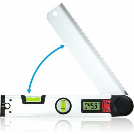 Rapporteur d'angle numérique - Niveau à bulle numérique 0-230 ° avec affichage LCD - 300 mm - Pour le travail du bois et le travail à domicile (1/5)