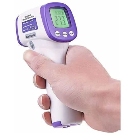 Thermometre Frontal,Thermomètre Médical Frontal avec Affichage LCD, Thermometre sans Contact pour Bébé Enfant Adulte Thermometre Infrarouge LCD Ecran avec Alarme de Fièvre et fonction me (1/5)