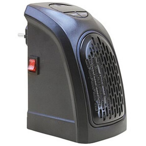 Radiateur Soufflant Salle de Bains Radiateur Electrique,Radiateur Chauffage Électrique Mini Chauffage d'appoint avec Thermostat Réglable Puissant 400 Watts Basse Consommation - Noir (1/5)