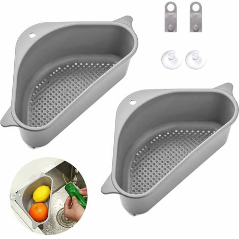 4 pcs Porte Évier Triangle, Cygne Filtre D'évier, Égouttoir Filtrant Suspendu Multifonctionnel