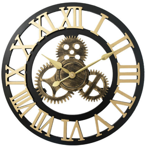 Horloge Murale Nestler Matho – Style Industriel Vintage – Fonctionne à Piles