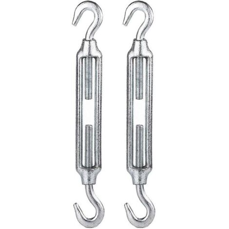 Lot De 2 Tendeur De Fil, Tendeur Câble Vis Crochet, Tendeurs En Acier Inoxydable, Pour Kit De Fixation De Voile d'Ombrage Robuste (1/5)