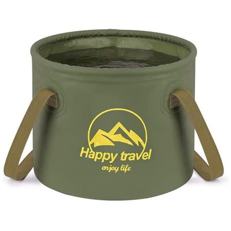 Bassine Pliable D'extérieur, Seau Pliant, Sac à Eau Pliable Étanche, Seau Pliant Portable Conteneur d'eau Lavabo pour Pêche Camping Plage Jardin Randonnée Nettoyage