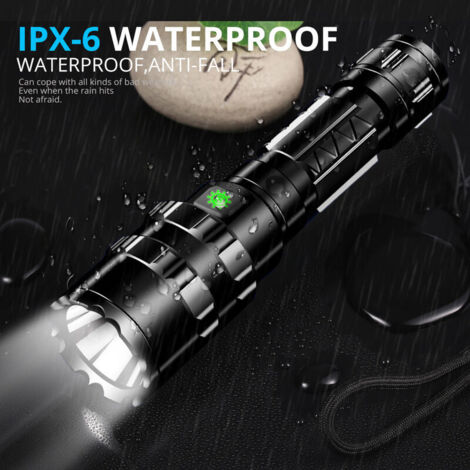 Lampe torche led ultra puissante rechargeable militaire