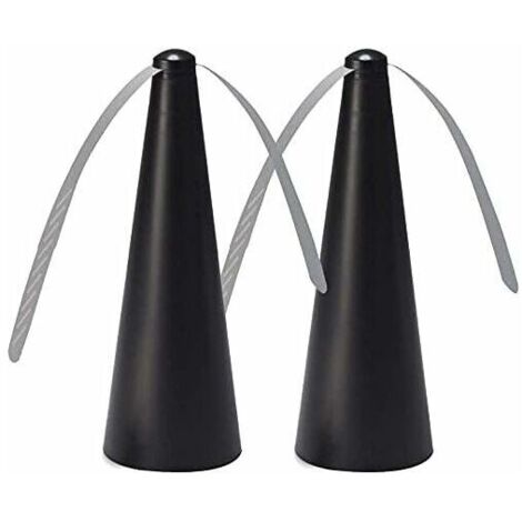 Blade Repellent - 9  9  25cm Ventilateur anti-mouches indolore - Empêche les insectes volants - Repas en plein air Jardin Camping 2pcs Noir (1/5)
