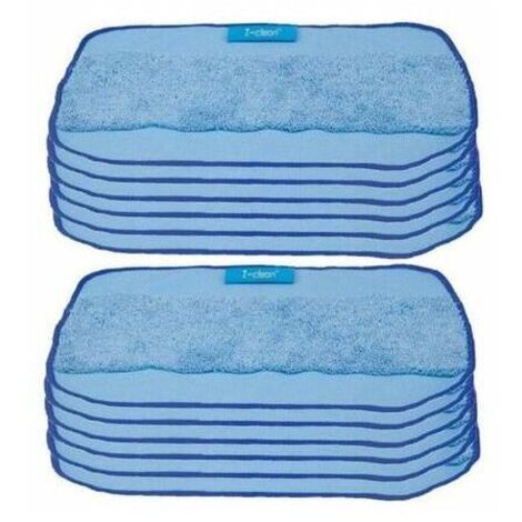 Paquet de 12 chiffons de remplacement en microfibre lavables et réutilisables pour Robot iRobot Braava 380t 320 4200 5200, bleu (1/3)