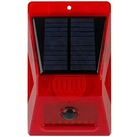 Extérieur solaire anti-intrusion sirène sirène d'alarme Alarme stroboscope autonome Son Lumière Alarme alarme sonore fort sonore 129dB Strobe A (1/5)