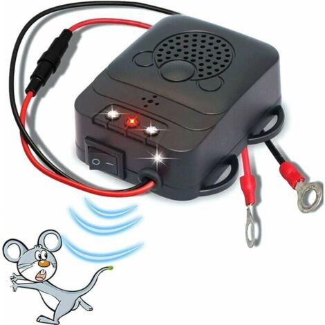 Répulsif Ultrason Pour Voiture, Électronique Dissuasion Répulsif Anti-Fouine De Rat Avec Lampes Stroboscopiques À Del Pour Voiture, Grange, Cuisine (1/5)