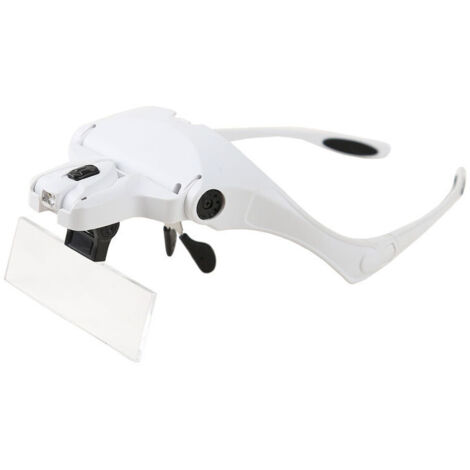 Lunette Loupe avec 2 LED - Rightwell Loupe Eclairante Loupe Frontale pour Lecture