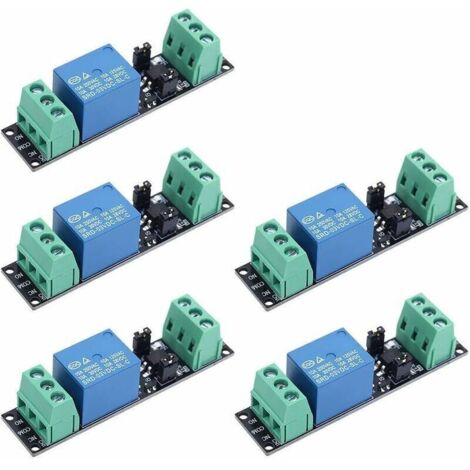 3V 1 Channel Relay Power Switch Module with Optocoupler High Level Trigger for ESP8266 Development Board (Pack of 5) (1/5)