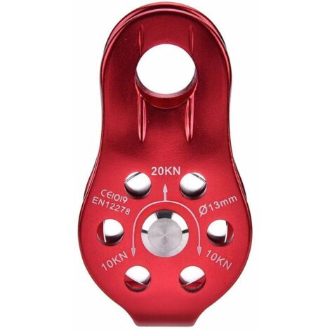 Poulie Roue, poulie d'escalade Robuste Poulie pivotante Simple Roue en Alliage d'aluminium Équipement de sécurité Accessoires de poulie pour Corde de 8-13mm pour l'escalade (1/4)