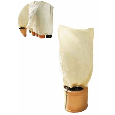 1 pièce de 100 80 cm couverture antigel pour plantes antigel pour plantes d'hiver couverture antigel pour plantes non tissées housse de protection en tissu non tissé protection des plantes (1/4)