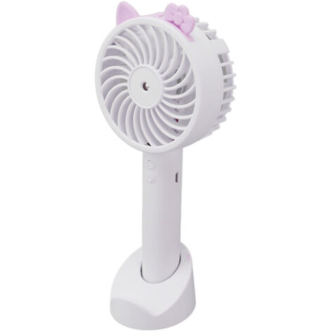 Ventilateur portatif USB multifonction 2 en 1, vent fort, 3 vitesses réglables, Mini ventilateur Portable Ultra silencieux avec brume de refroidissement (1/5)