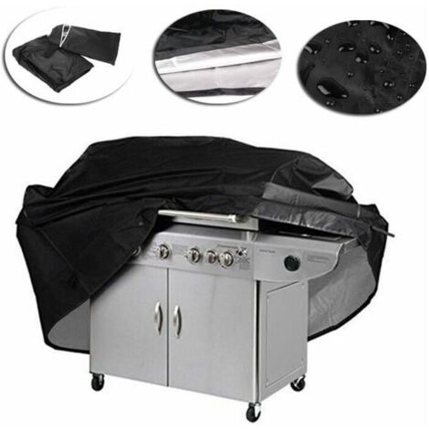 Housse Barbecue Couverture Bâche de Protection BBQ Noir 170 x 61 x 117cm (1/4)