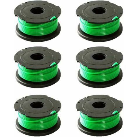 Lot de 6 bobines de fil vert pour débroussailleuse Black & Decker GL7033 GL8033 GL9035 A6482 (1/5)