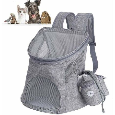 Sac à Dos de Transport pour Chien et Chat pour Animal de Compagnie Pet Carrier pour Petit Pet en Plein Air Randonnée Camping -45x36x31cm (1/5)
