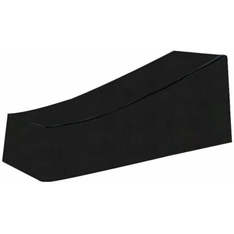 Housse de chaise longue de jardin, imperméable, coupe-vent, housse de chaise longue en tissu Oxford 210D durable, chaise longue (210x75x80/40cm) - Noir (1/4)