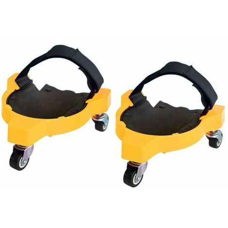 Lot de 2 genouillères flexibles avec roulettes pour jardin, chantier de construction (1/5)