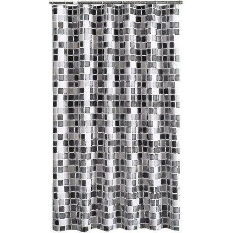 Rideau de Douche 200x220 – Rideaux de Douche en Tissu Polyester Épais Lavable en Machine avec Anti Moisissure et Imperméable (1/3)