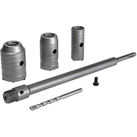 Scie à Cloche Trépan, Ø30mm, 40mm, 50mm Set de Scies Cloches, Trépan Béton 350 mm SDS Plus Tige d'Extension Pointe en Carbure de Tungstène,Scie Cloche pour Brique Pierre Béton Ciment