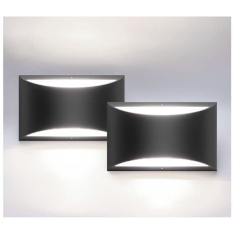 Applique murale salon et entrée,2 appliques intérieures, appliques en aluminium éclairées en haut et en bas,Lumière blanche