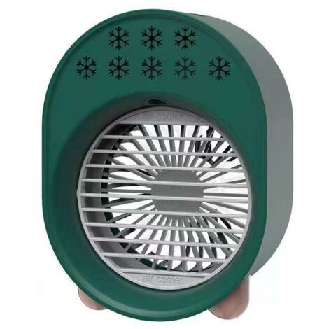 Mini Climatiseur Portable, Climatiseur Mobile Sans Évacuation, Ventilateur Silencieux Chambre, Climatiseur Mobile Silencieux, Clim Portable Rechargeable USB Petit Humidificateur Air 3600mAh 4 en 1, Ve (1/5)