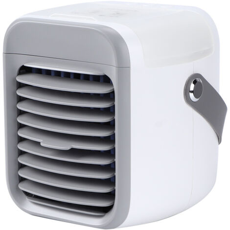 Mini climatiseur portatif de bureau, ventilateur refroidisseur d'air, blanc (1/5)