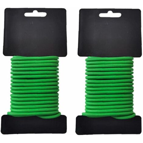 Garden Twist Twist Cravate Vert Plante Soft Soft Cordon Soutien Plastique Réutilisable Réutilisable Twist Fil pour plantes d'escalade Vigne Arbustes Fleurs  2pcs（2.5mm10m) (1/4)