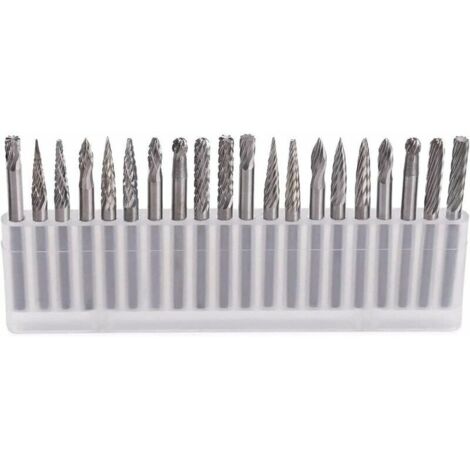 20Pcs fraise carbure de tungstene meche acier rotatif fichiers mèches en diamant/Outil rotatif avec 3 mm Tige/DIY menuiserie, sculpture, gravure, perçage sur bois (1/5)