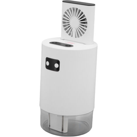 Humidificateur à ventilateur 2 en 1, réservoir d'eau de 1000ml, chargement USB, ventilateur de levage à 3 vitesses, humidificateur à double pulvérisation avec télécommande (1/5)
