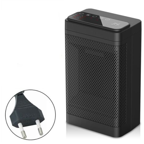 Aérotherme Mobile - 1500 W - Thermostat Intelligent Réglable - Noir (1/5)