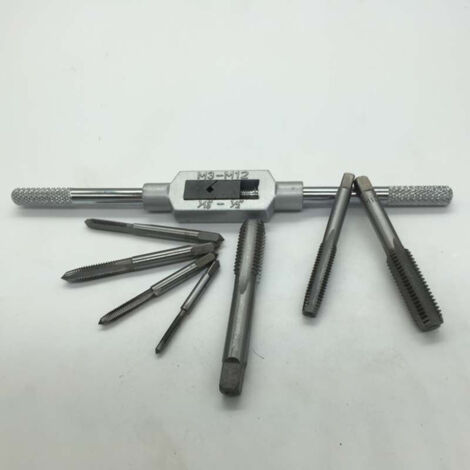 Machine Filet Filetage 8 pieces filetage metrique Machine main vis filetage tarauds ensemble ...