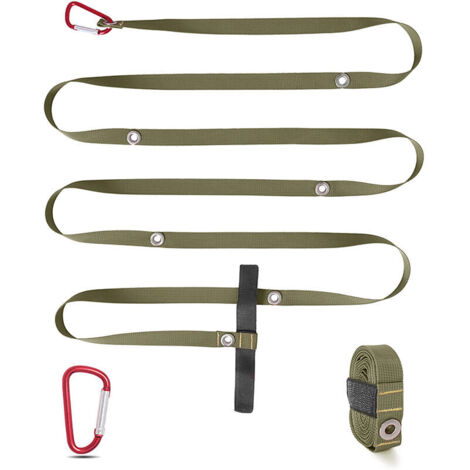 Sangle d'extension d'auvent de tente d'exterieur,vert armee (1/4)