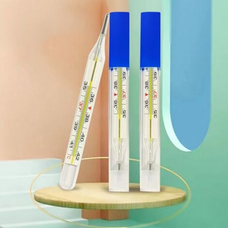 3 pièces thermomètre médical en verre au mercure mesure de la température corporelle du bébé adulte (1/2)