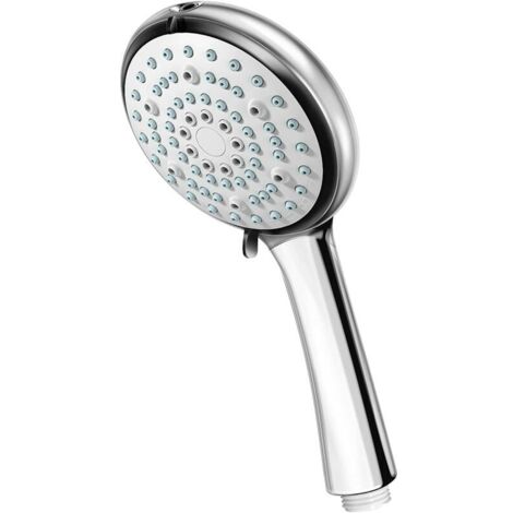 Pomme de Douche, Douchette à Main à économie d'eau, 6 Modes de Pulvérisation, Facile à Installer et à Nettoyer, Pommeau Douche en Acier Inoxydable (1/4)