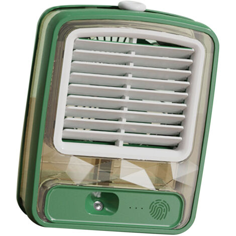 Ventilateur refroidi à l'eau de bureau USB ABS 3 vitesses 3D lame de ventilateur en spirale refroidi à l'eau petit climatiseur pour table de nuit de bureau vert