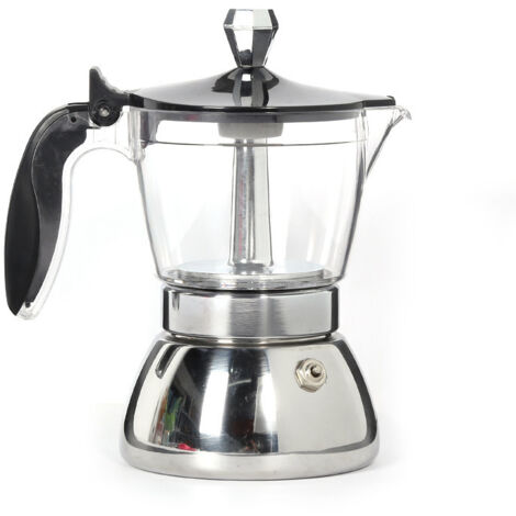 Cafetière Italienne, Visualisation Cafetière Moka Induction 1-6 Tasse/300ml, Cafetière Moka Expresso en Inox (1/5)
