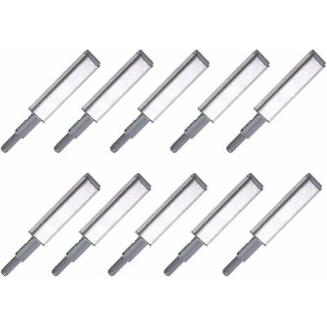 10 systèmes d’ouverture avec bouton poussoir, kit pour porte, tiroir, meuble, armoire (1/3)