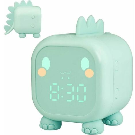 Réveil Enfant Fille Garcons Dinosaure Lumineux Reveil Enfant Numerique Lampe Réveil Veilleuse Jour Nuit Enfant Réveil de la Maternelle Volume Réglable avec Snooze Compte à rebours (1/5)