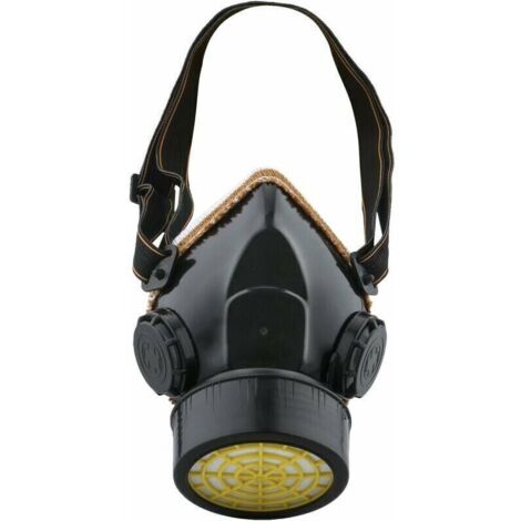 Masque anti-poussière Protection de peinture Respirateur chimique industriel contre les vapeurs toxiques, Protection de masque de cartouche Valve facile à respirer, Noir (1/5)