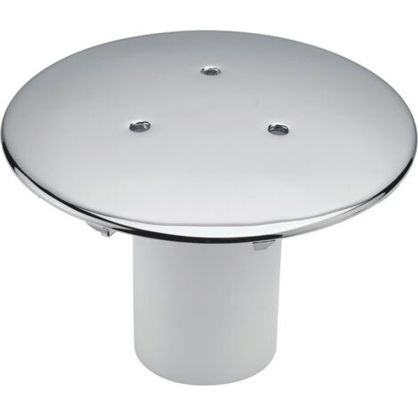 Valentin – Capot en laiton chromé pour bonde de douche 90 mm – Tube garde d'eau – Installation facile sur receveur standard