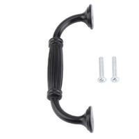 Poignée de porte noire durable et robuste pour placard, placard, tiroir, placard (4)